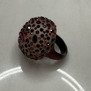Alexis Bittar Red Lucite Gemstone Ring